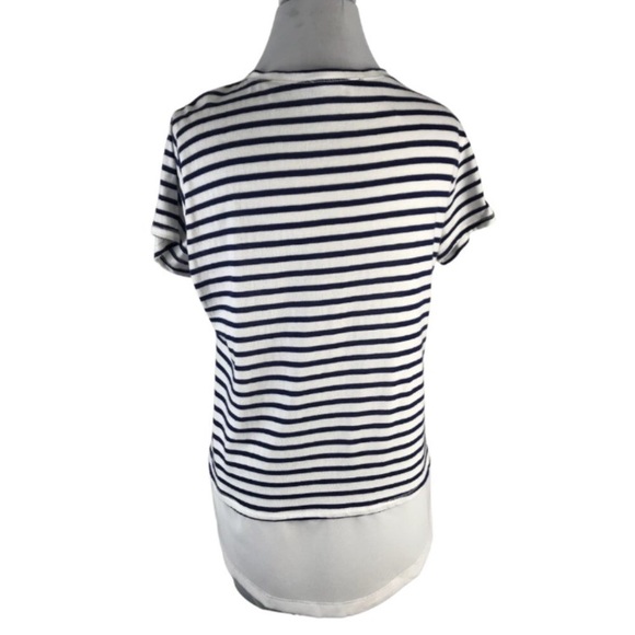 NEW Sanctuary Mixed Media Striped Tee Size Small - Picture 5 of 12